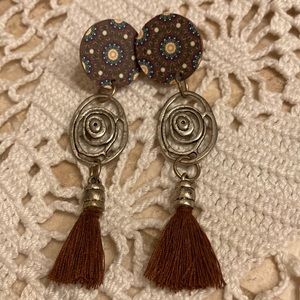 Artisan earrings purchased in Puerto Rico.